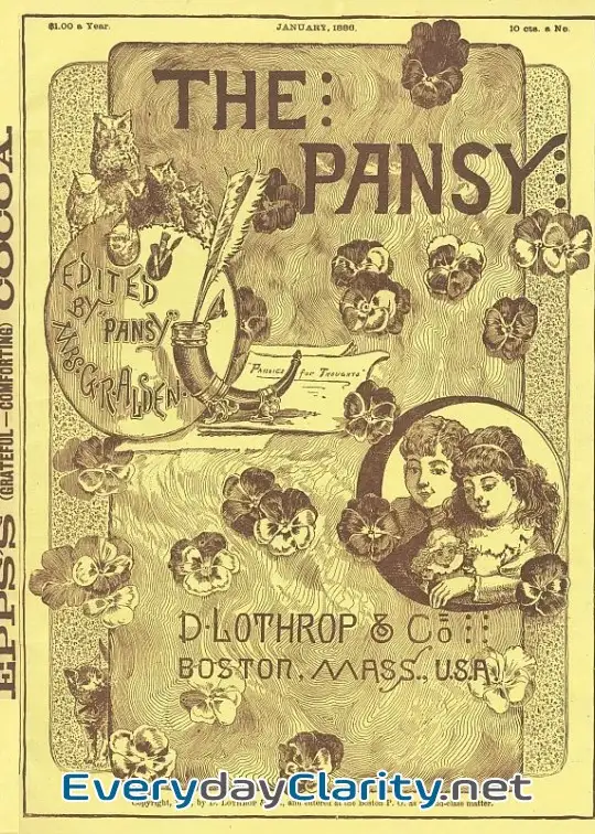 Book cover image The Pansy Magazine, January 1886