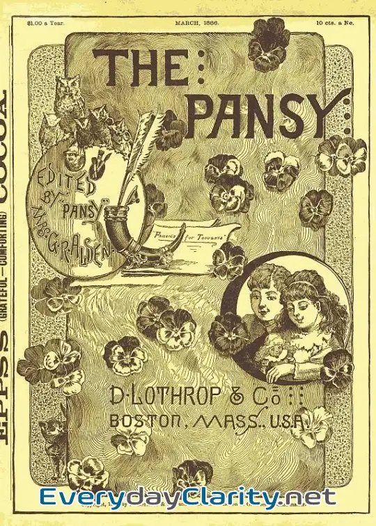 Book cover image The Pansy Magazine, March 1886