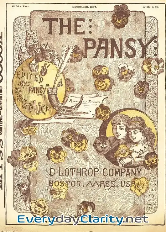 Book cover image The Pansy Magazine, Vol. 15, Dec. 1887