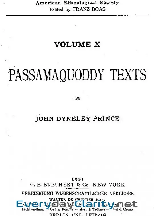 Book cover image Passamaquoddy Texts