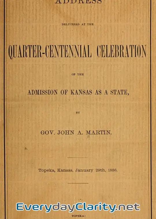 Book cover image Address Delivered At The Quarter-Centennial Celebration Of The Admission Of Kansas As A St