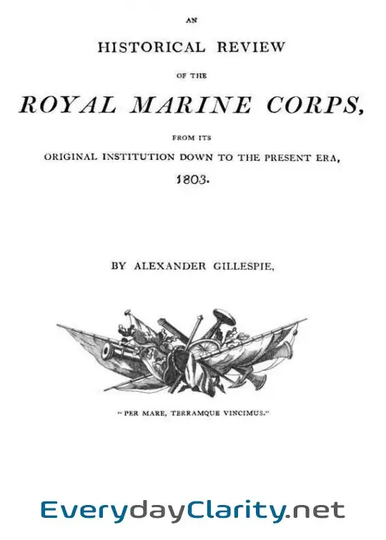 Book cover image An Historical Review Of The Royal Marine Corps, From Its Original Institution Down To The