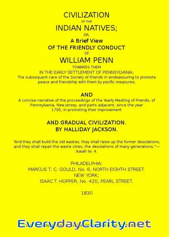 Book cover image Civilization Of The Indian Natives . Or, A Brief View Of The Friendly Conduct Of William P
