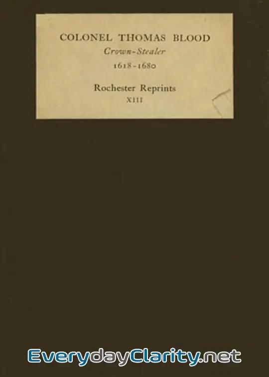 Book cover image Colonel Thomas Blood, Crown-Stealer, 1618-1680