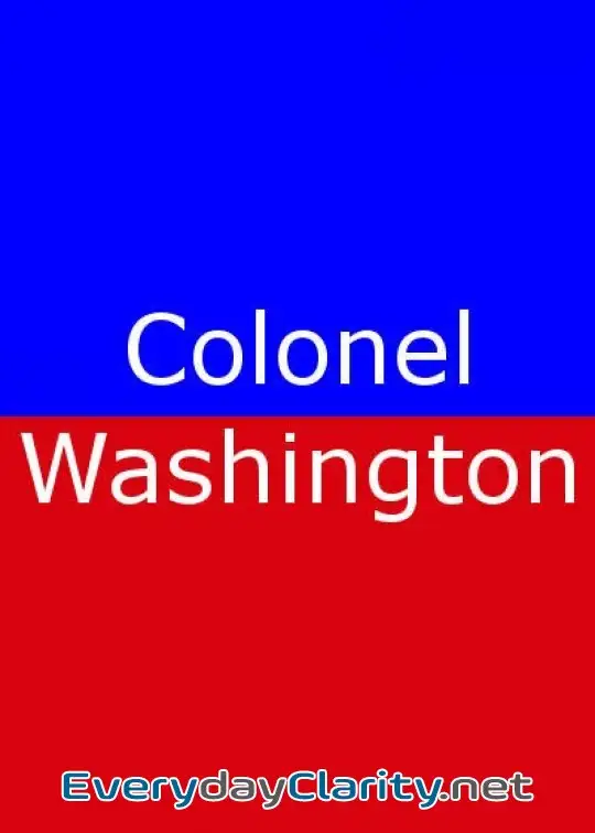 Book cover image Colonel Washington