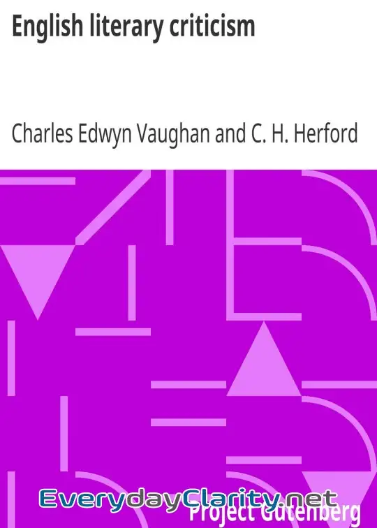 Book cover image English Literary Criticism
