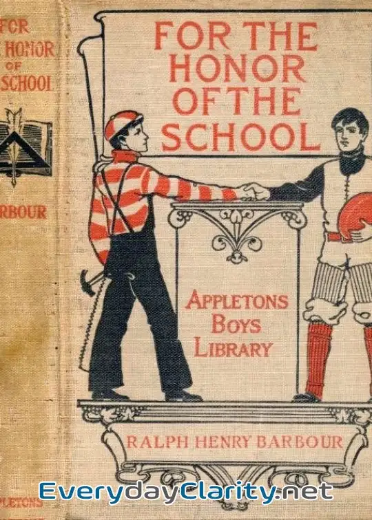 Book cover: For The Honor Of The School. A Story Of School Life And Interscholastic Sport