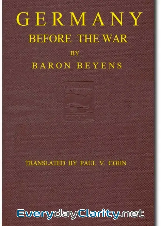 Book cover image Germany Before The War