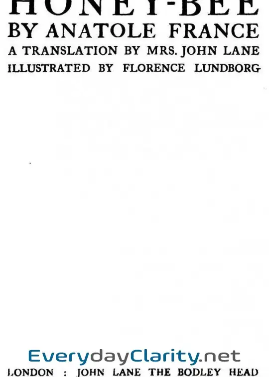 Book cover: Honey-Bee . 1911