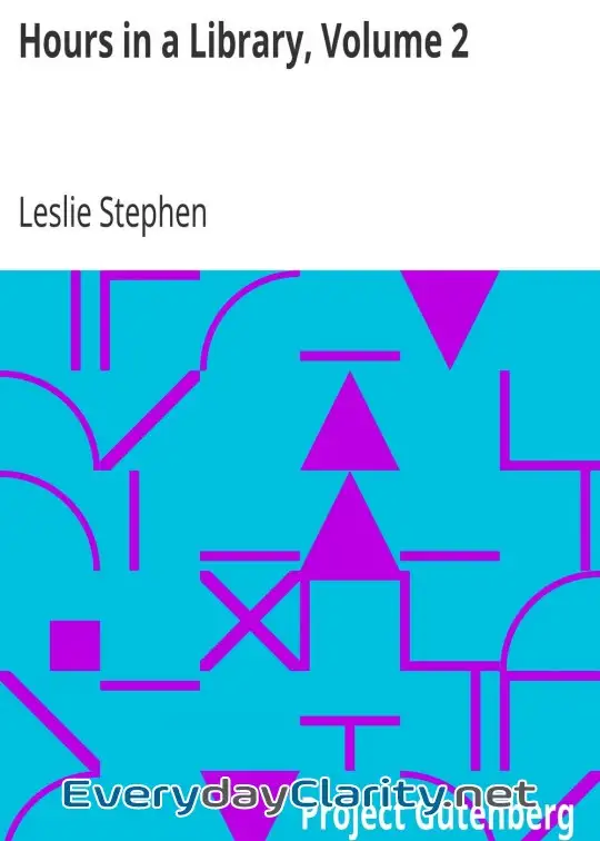 Book cover image Hours In A Library, Volume 2 . New Edition, With Additions