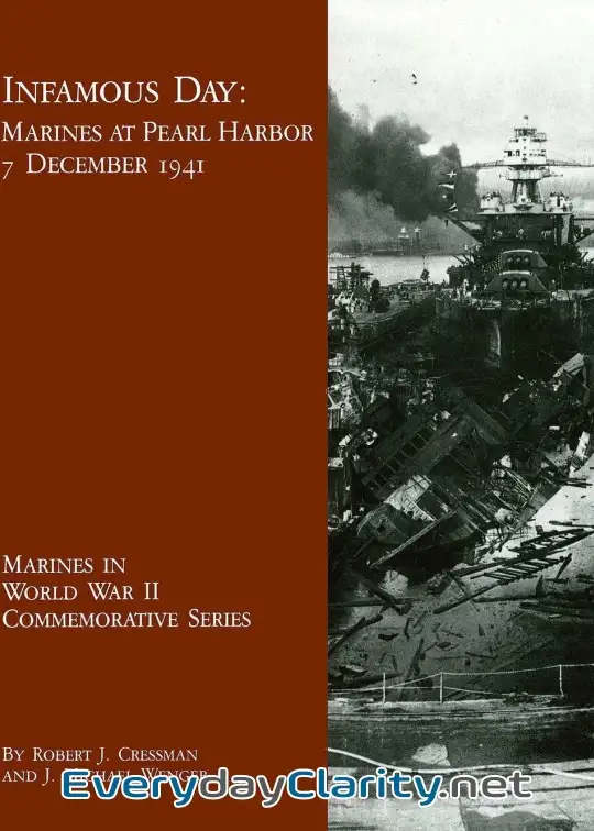 Book cover: Infamous Day. Marines At Pearl Harbor, 7 December 1941