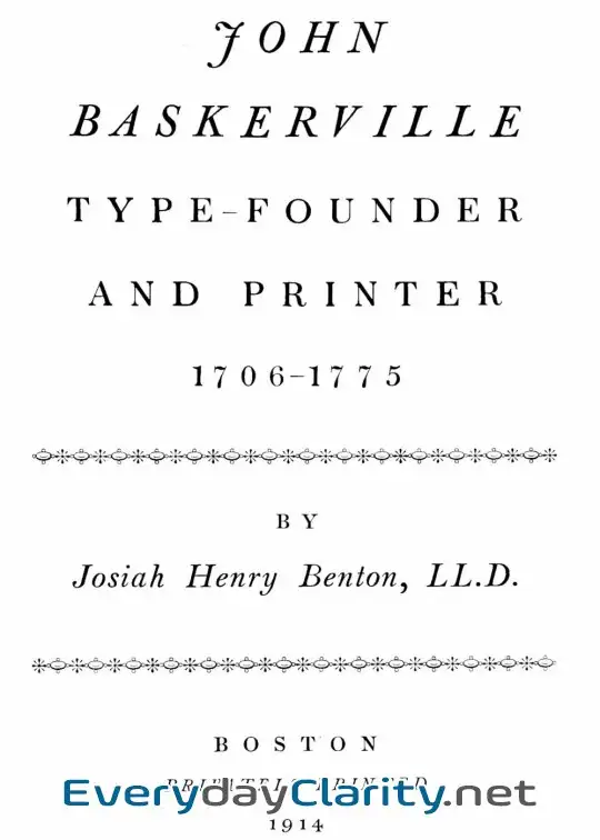 Book cover image John Baskerville, Type-Founder And Printer, 1706-1775