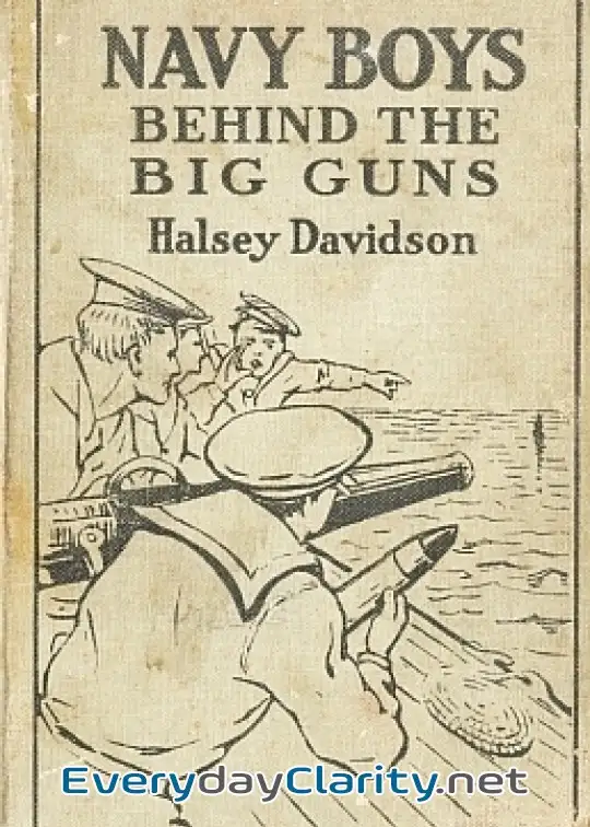 Book cover: Navy Boys Behind The Big Guns
