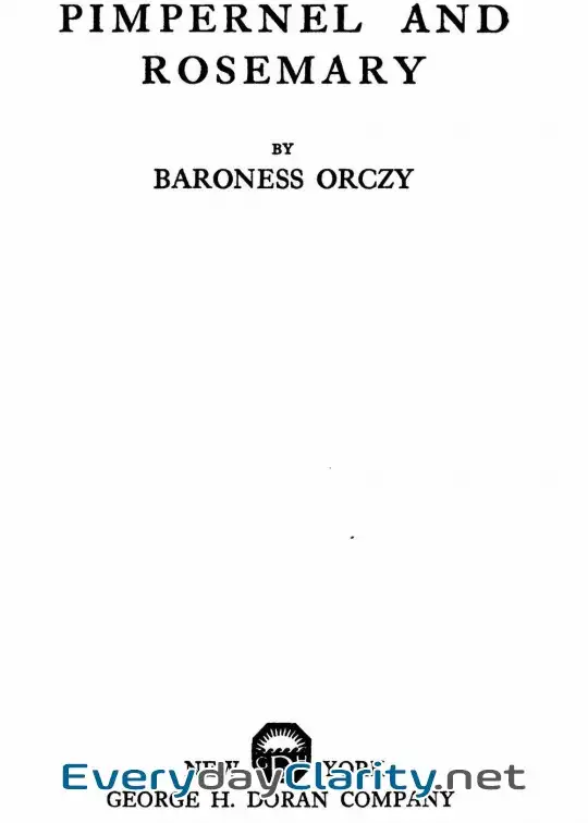 Book cover image Pimpernel And Rosemary