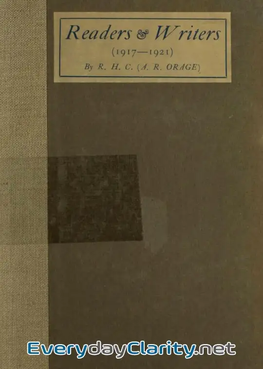 Book cover: Readers And Writers (1917-1921)