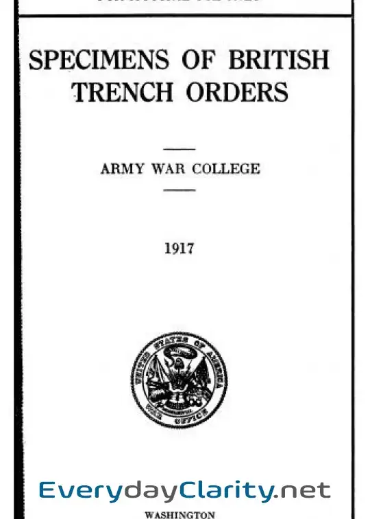 Book cover image Specimens Of British Trench Orders