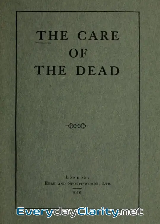 Book cover image The Care Of The Dead