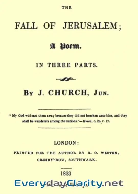 Book cover image The Fall Of Jerusalem. A Poem