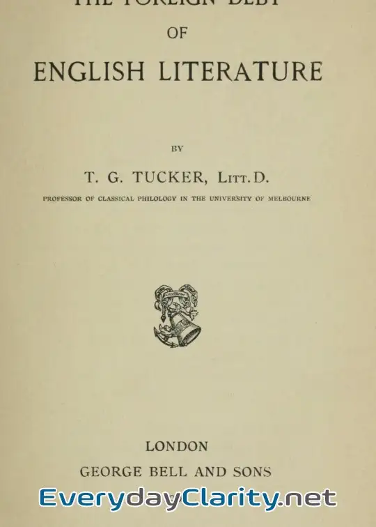 Book cover image The Foreign Debt Of English Literature