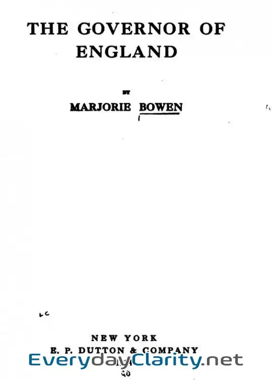 Book cover image The Governor Of England