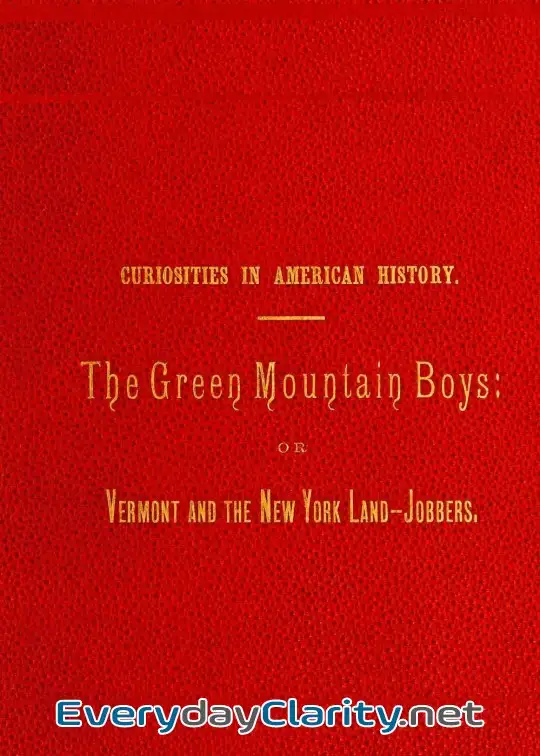 Book cover image The Green Mountain Boys