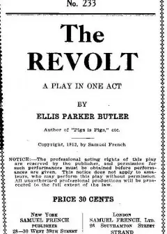 The Revolt. A Play In One Act