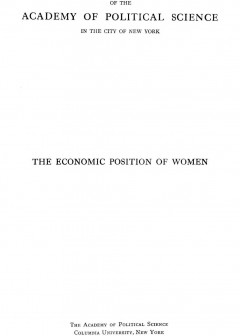 The Economic Position Of Women