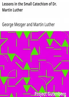 Lessons In The Small Catechism Of Dr. Martin Luther . For The Senior Department Of Luthera