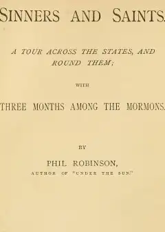 Ảnh Sinners And Saints . A Tour Across The States And Round Them, With Three Months Among The