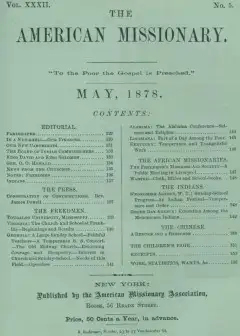 The American Missionary — Volume 32, No. 05, May, 1878
