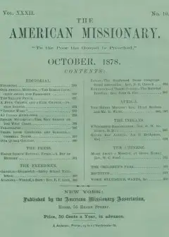 The American Missionary — Volume 32, No. 10, October, 1878