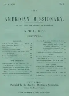 The American Missionary — Volume 33, No. 04, April 1879