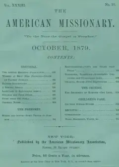 The American Missionary — Volume 33, No. 10, October, 1879