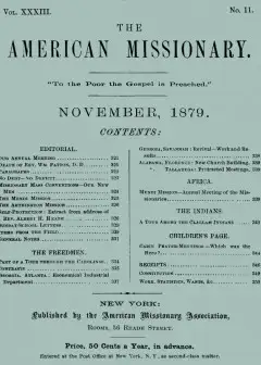 The American Missionary — Volume 33, No. 11, November, 1879