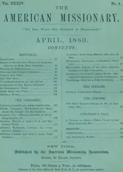 The American Missionary — Volume 34, No. 04, April, 1880