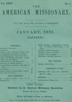 The American Missionary — Volume 35, No. 1, January, 1881