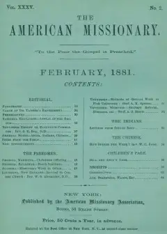 The American Missionary — Volume 35, No. 2, February, 1881