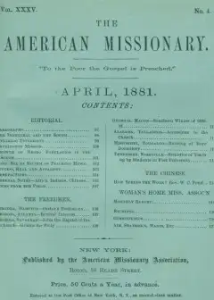 The American Missionary — Volume 35, No. 4, April, 1881