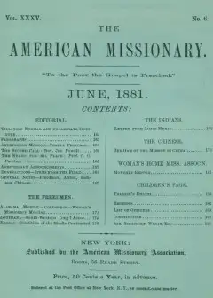The American Missionary — Volume 35, No. 6, June, 1881