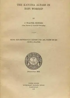 The Katcina Altars In Hopi Worship