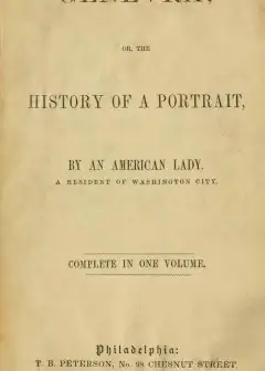 Genevra; Or, The History Of A Portrait . By An American Lady. A Resident Of Washington Cit