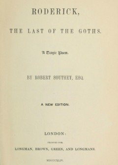 Roderick, The Last Of The Goths