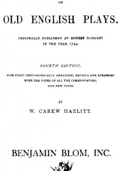 A Select Collection Of Old English Plays, Volume 13