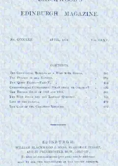 Blackwood’s Edinburgh Magazine, Vol. 75, No. 462, April 1854
