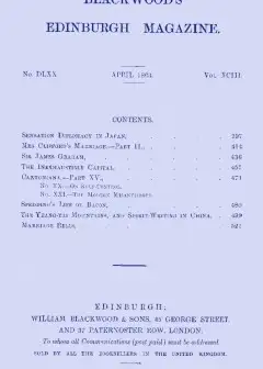 Blackwood’s Edinburgh Magazine, Vol. 93, No. 570, April, 1863