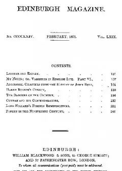 Blackwood’s Edinburgh Magazine, Volume 69, No. 424, February 1851