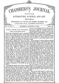 Chambers’s Journal Of Popular Literature, Science, And Art, Fifth Series, No. 3, Vol. I, J