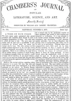 Ảnh Chambers’s Journal Of Popular Literature, Science, And Art, No. 719 . October 6, 1877