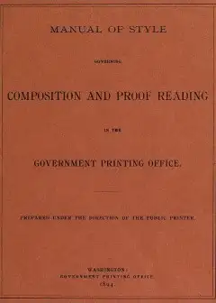 Ảnh Manual Of Style Governing Composition And Proof Reading In The Government Printing Office