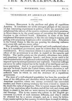 The Knickerbocker, Vol. 10, No. 5, November 1837